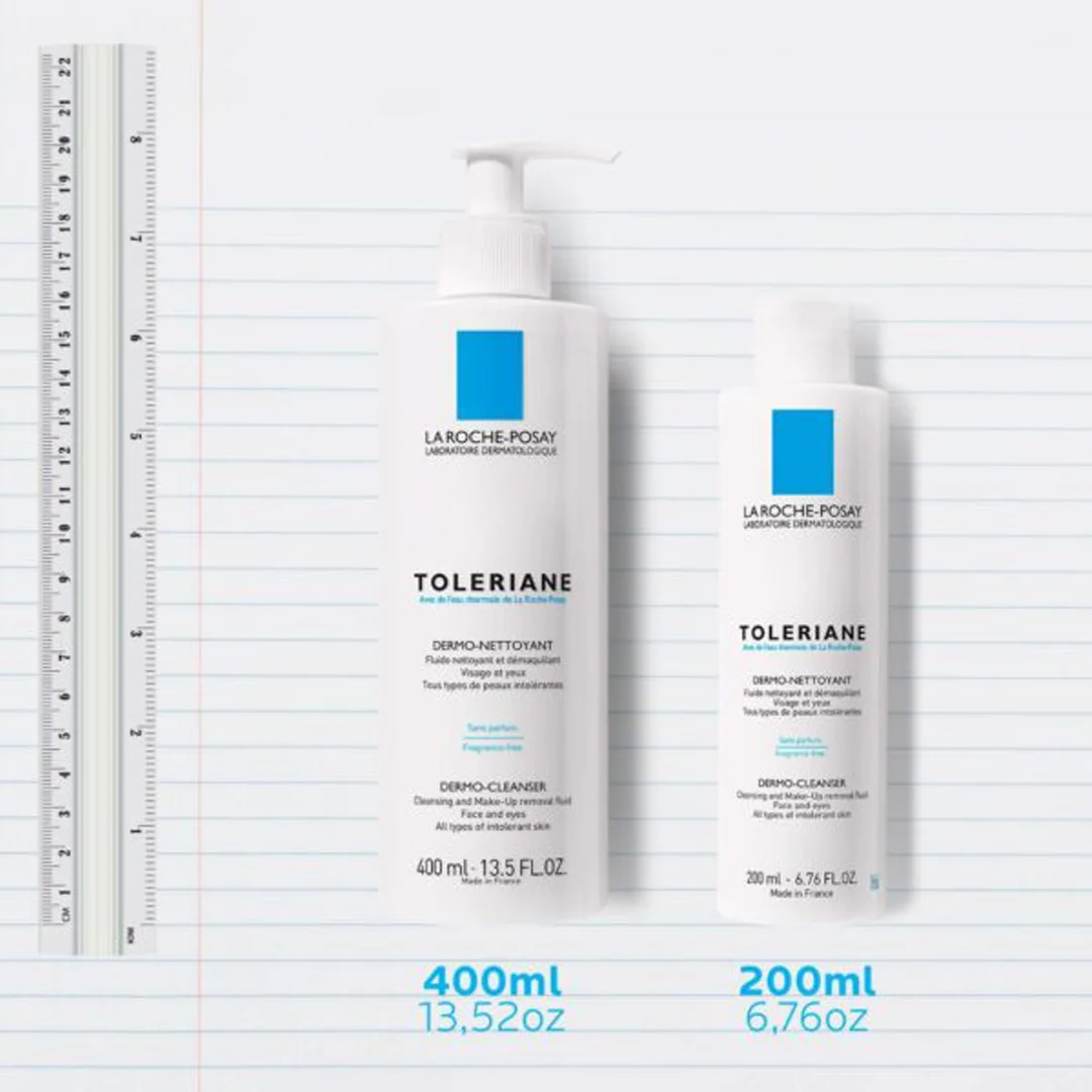 La Roche-Posay Toleriane Dermo-Nettoyant Fluide Démaquillant Peau Intolérante 400ml