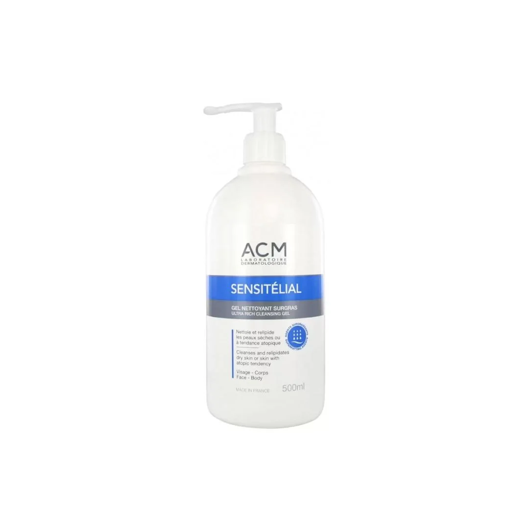 ACM Sensitelial Gel Nettoyant Surgras 500ml - Gel doux pour peaux sensibles