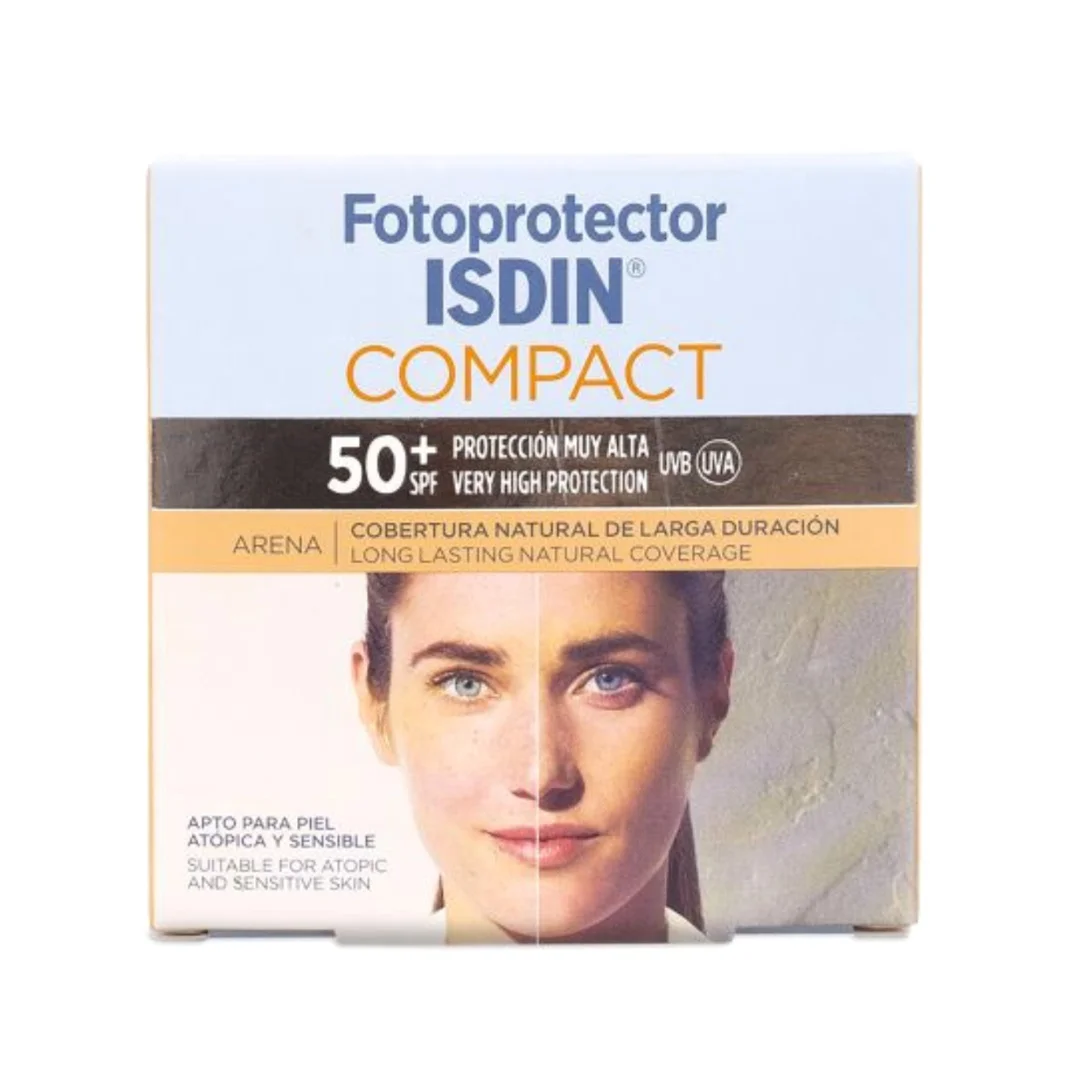 ISDIN Fotoprotector Compact Arena SPF50 - Protection solaire en format compact.